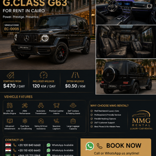 Mercedes G-Class G63 for Rent in Cairo | Book Now
