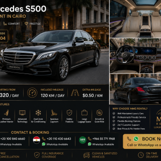 Mercedes S500 for Rent in Cairo | Book Now